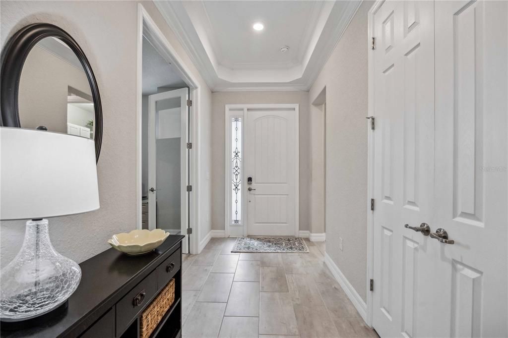 Foyer with Double Door Closet