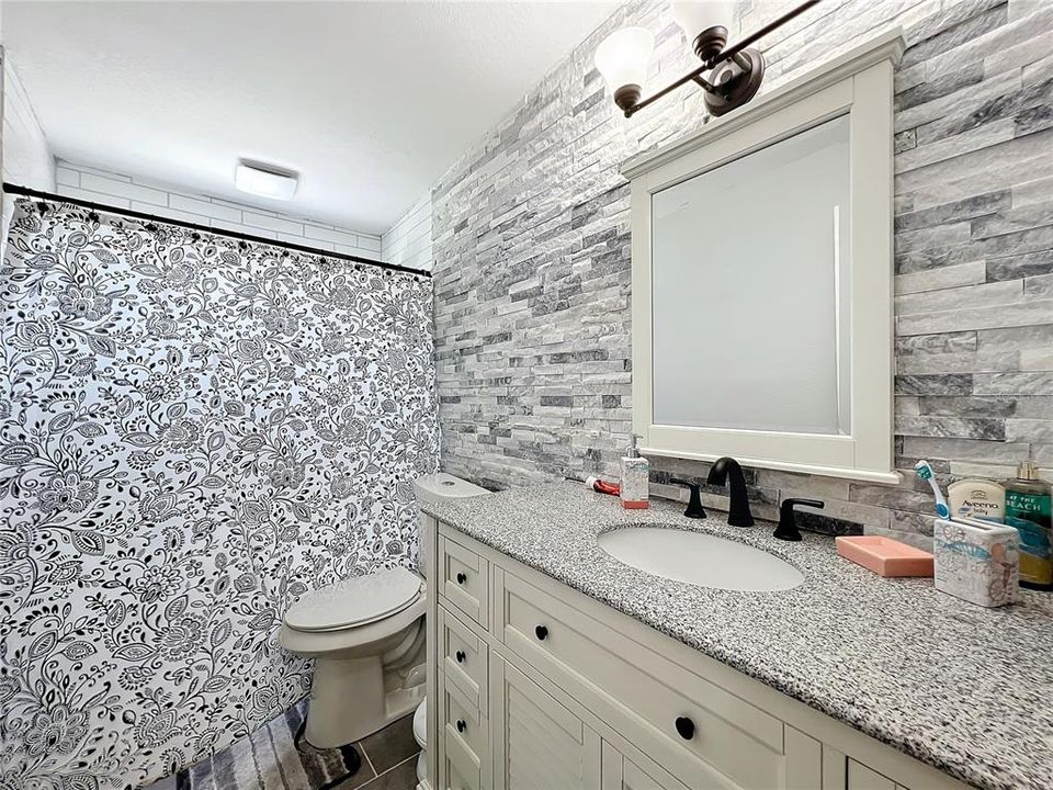 This bathroom has been fully remodeled