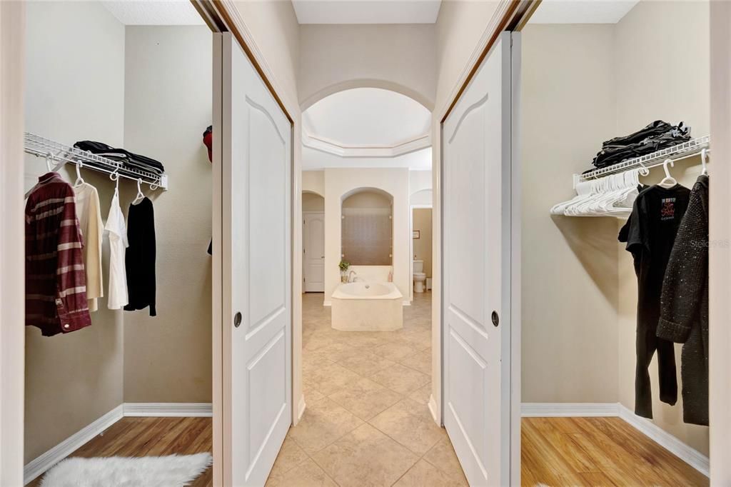 Primary Bedroom closets