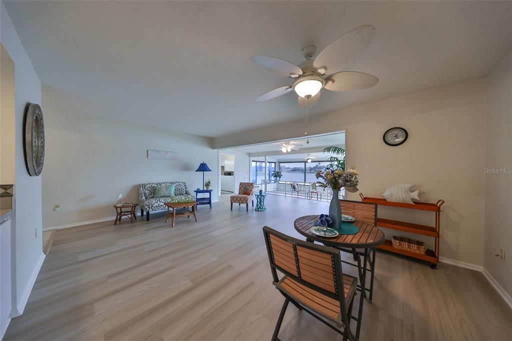 Open Living Room/ Dining Room Combo, New LVT Flooring