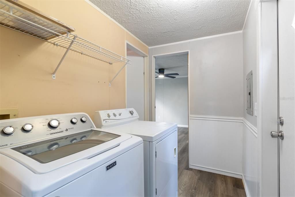 Laundry room just off kitchen