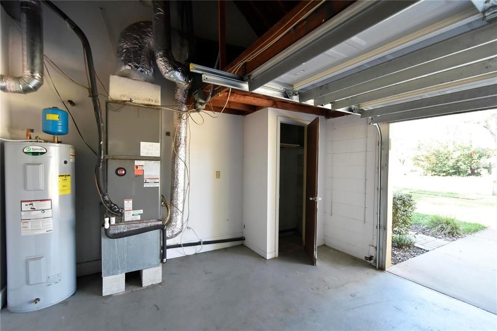 Garage HVAC, WH & storage