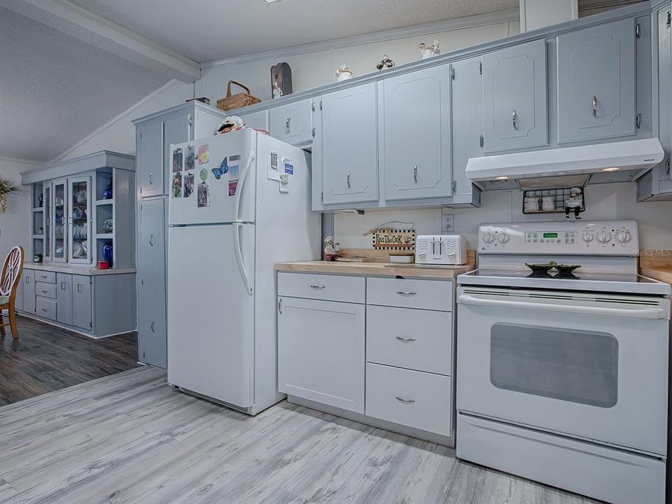 PLENTY OF CABINETS IN THE KITCHEN