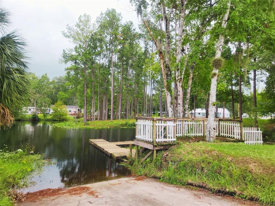 Community boat ramp and dock - fixed bridge