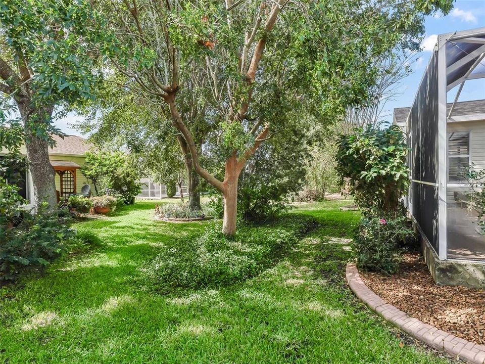 Rear Yard is Landscaped for Privacy