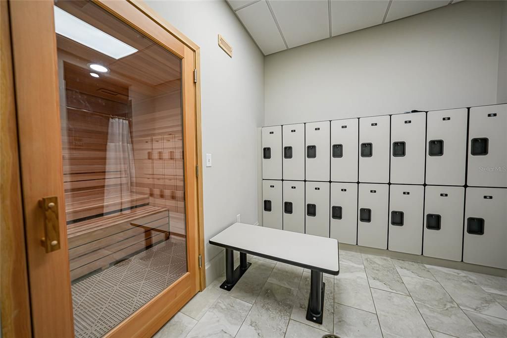 SAUNA - STORAGE LOCKERS