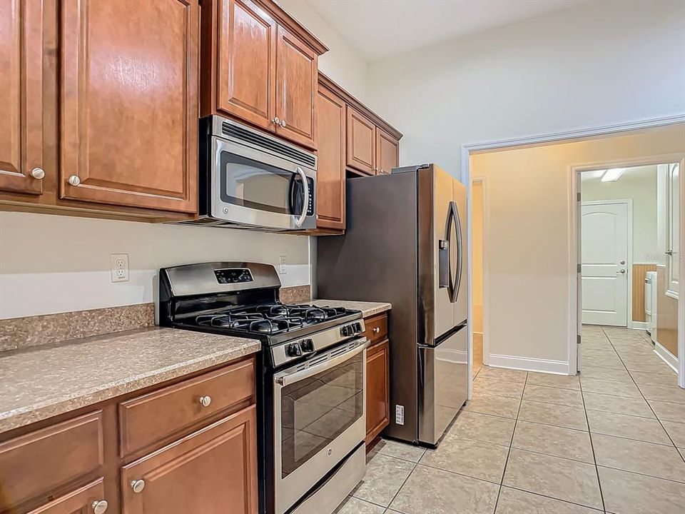 View looking into laundry & garage door