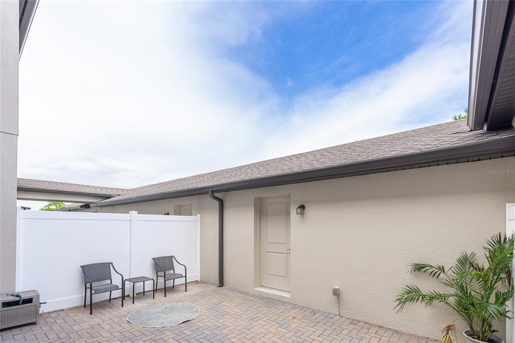 Rear Courtyard/Garage Entrance