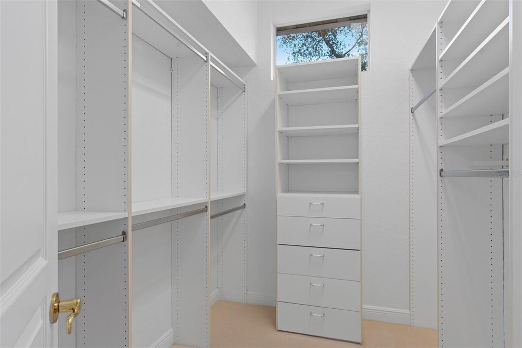 Larger walk-in closet in Owners suite