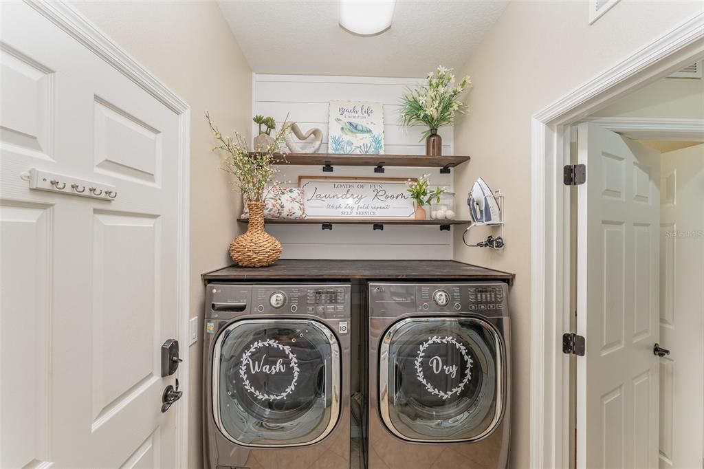 Renovated laundry roomwasher/dryer included