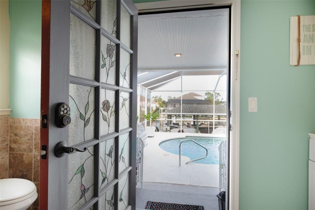 Primary Bathroom Entrance to Pool