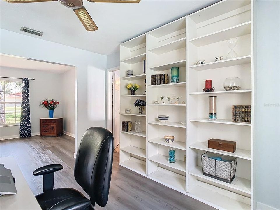 Dining room being used as a study