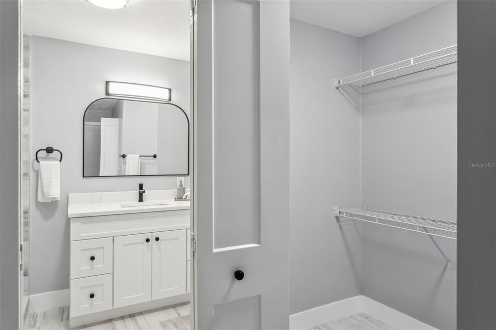 primary bath/partial of one of two closets