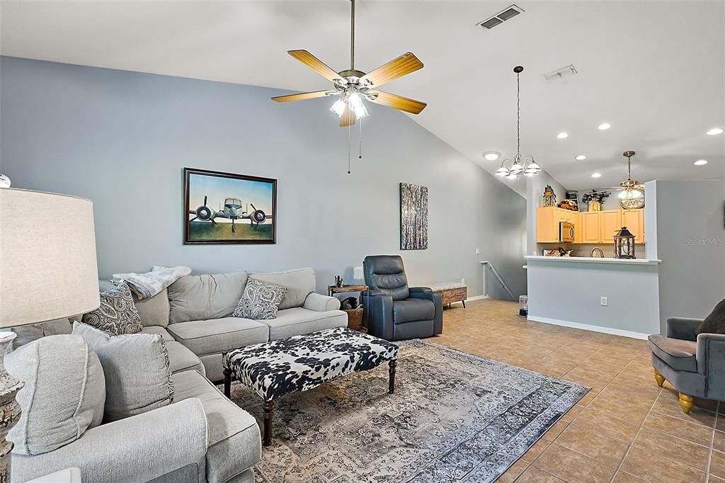 LIVING ROOM AND DINING AREA