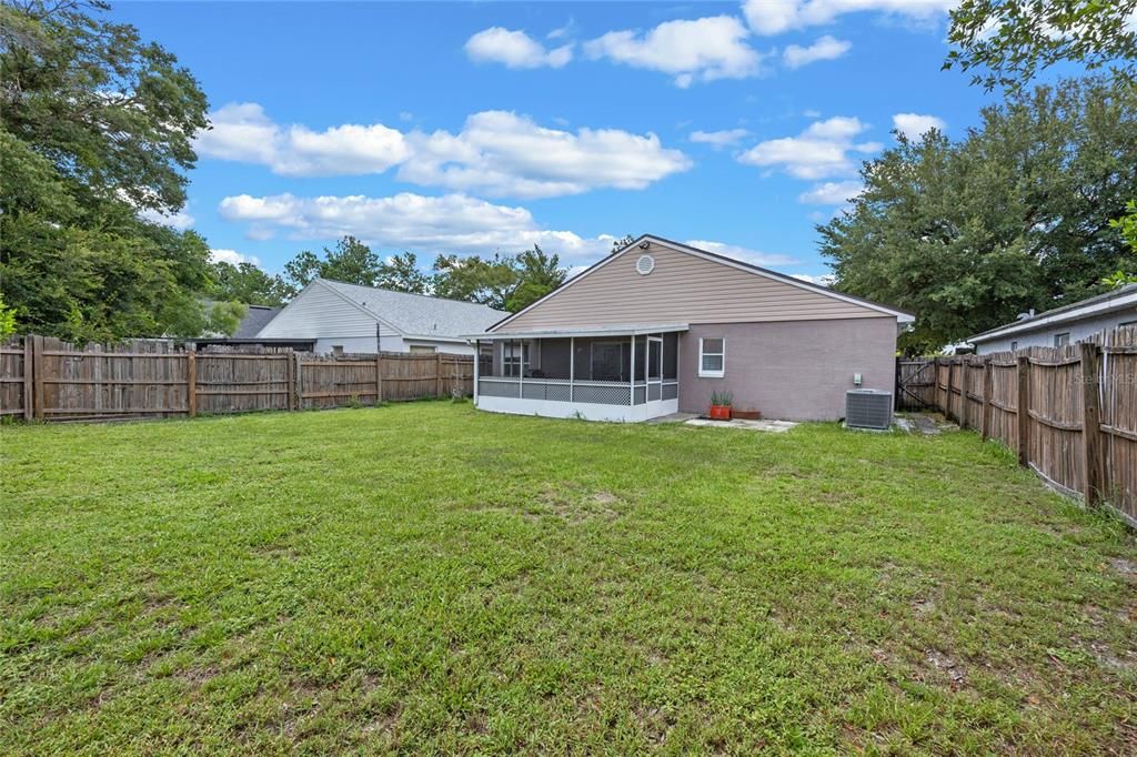 Large fenced backyard!