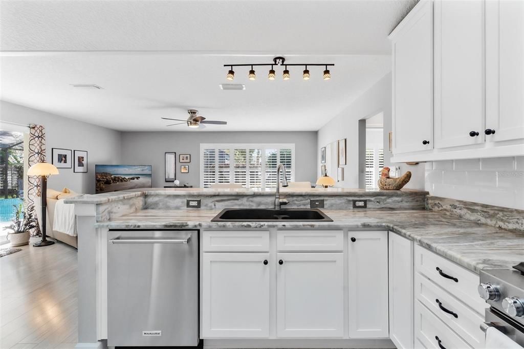 Kitchen overlooking Living Area