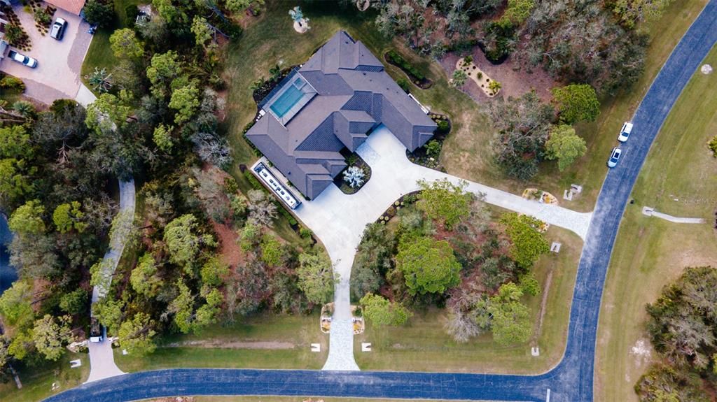 Notice the 45' Motorcoach on the R/V pad next to the garage?