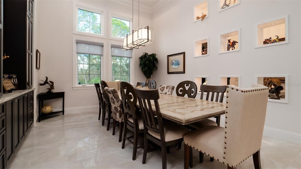 Dining Room with Built-In China Cabinet .