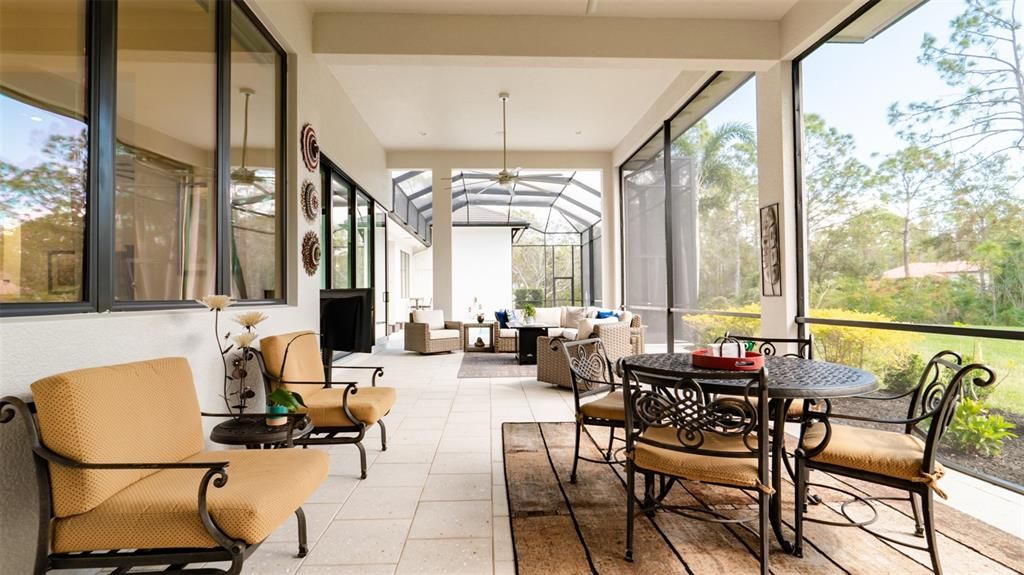 Elegant outdoor dining area.