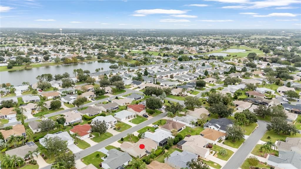 AERIAL looking Northeast, featuring Spanish Springs Town square (very deep center) and CR 466 (deep left to deep right)