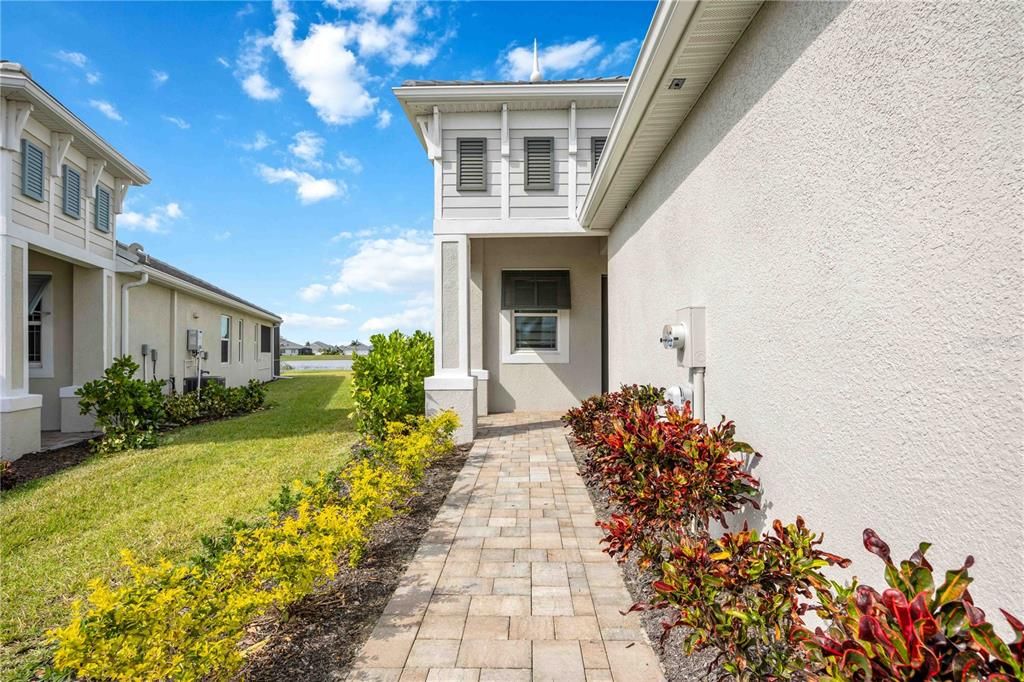 Paved entrance way