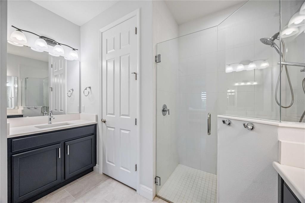 Primary bathroom with walk-in shower