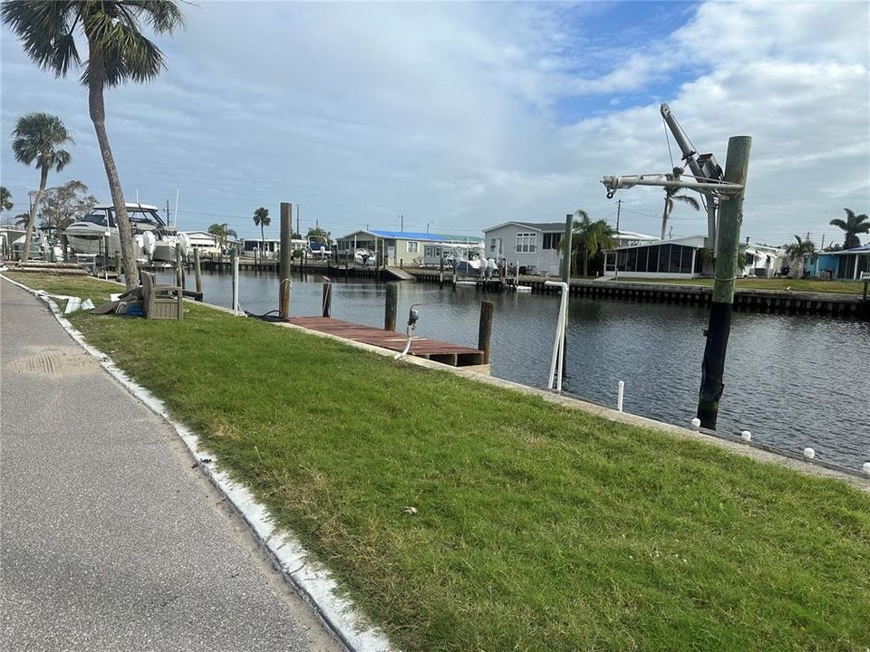 boat dock included accross the street/front of the property