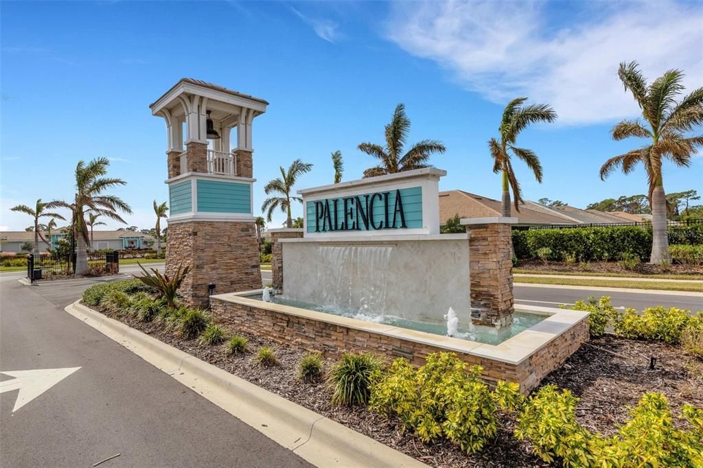 The Palencia community main gate