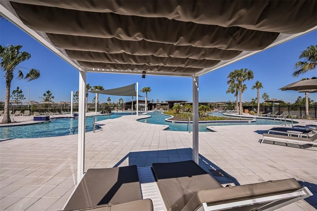 Community Clubhouse Sundeck Covered Seating