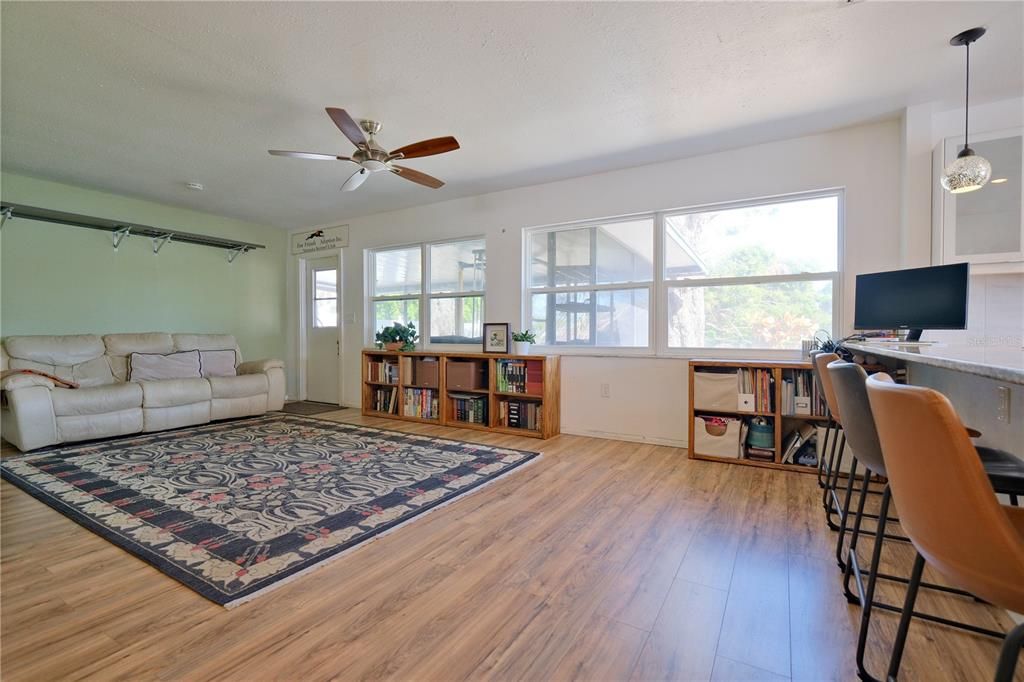 SPACIOUS FAMILY ROOM OPEN TO KITCHEN