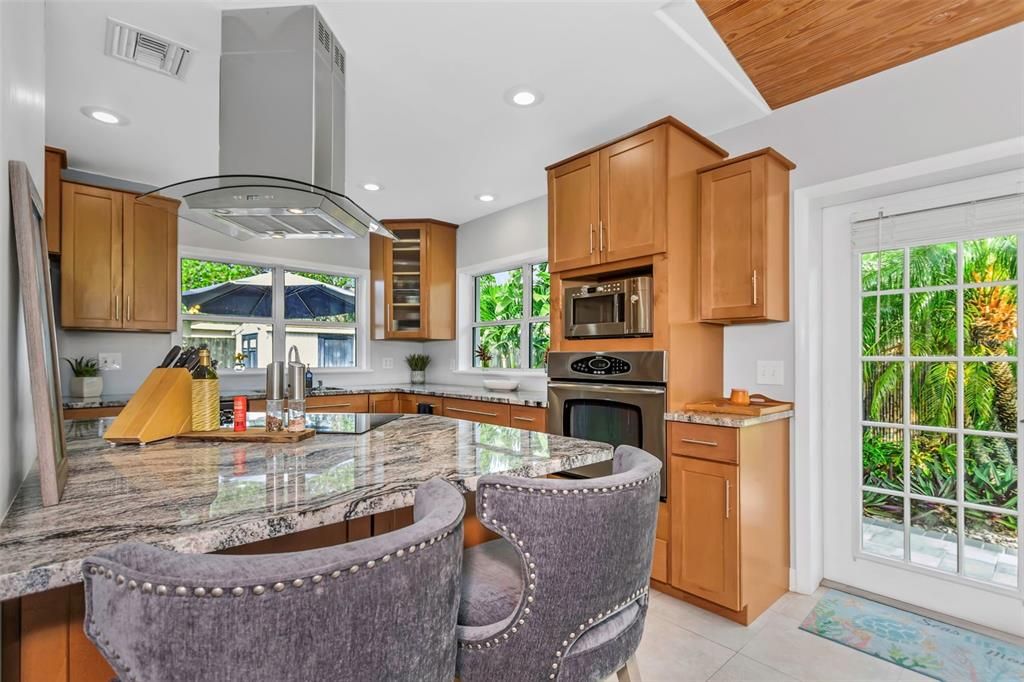 Plenty of natural light throughout the kitchen area