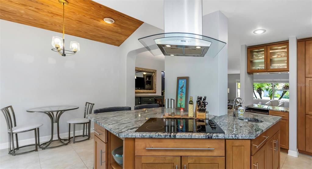 Kitchen with cozy eat-in area.