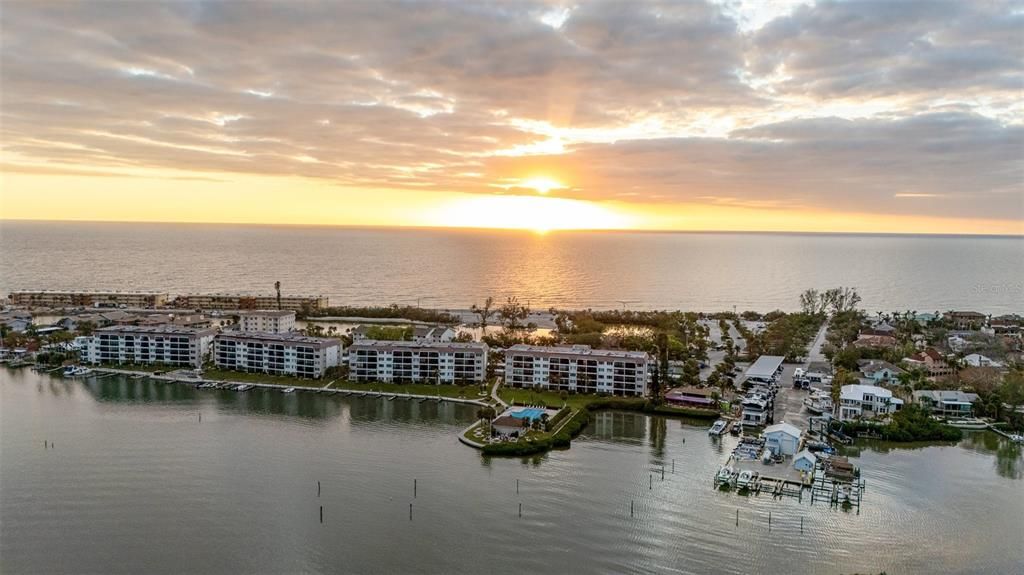 Sunset at the Golf overlooking Little Sarasota Bay