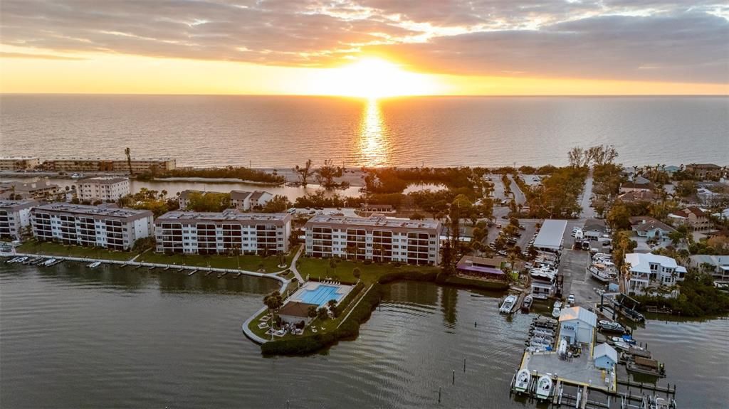 Sunset at the Golf overlooking Little Sarasota Bay