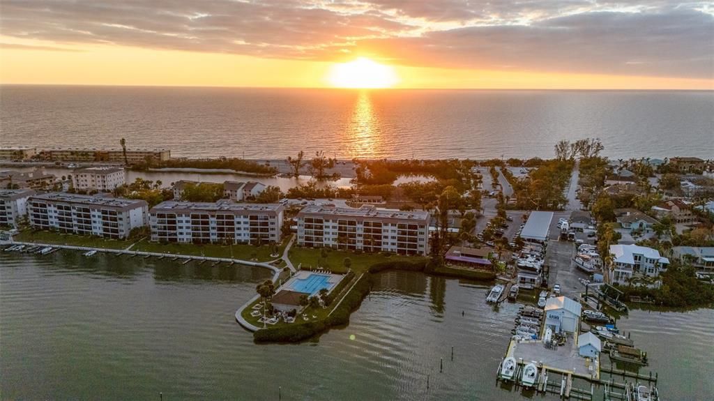 Sunset at the Golf overlooking Little Sarasota Bay