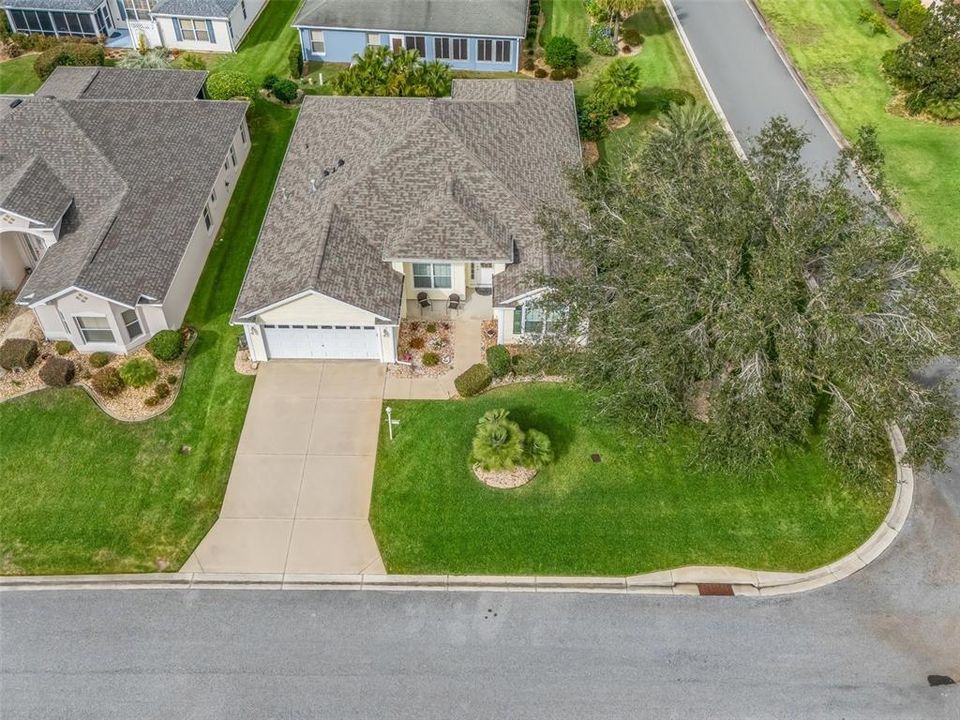 From the air on corner of Westchester Way and Southfield Drive