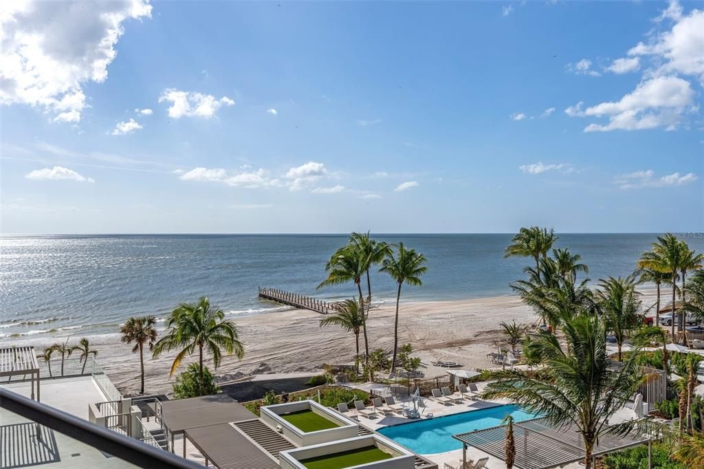 View of Gulf of Mexico & Residents Pool from Terrace