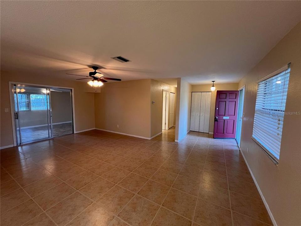 Living Room with dining room attached