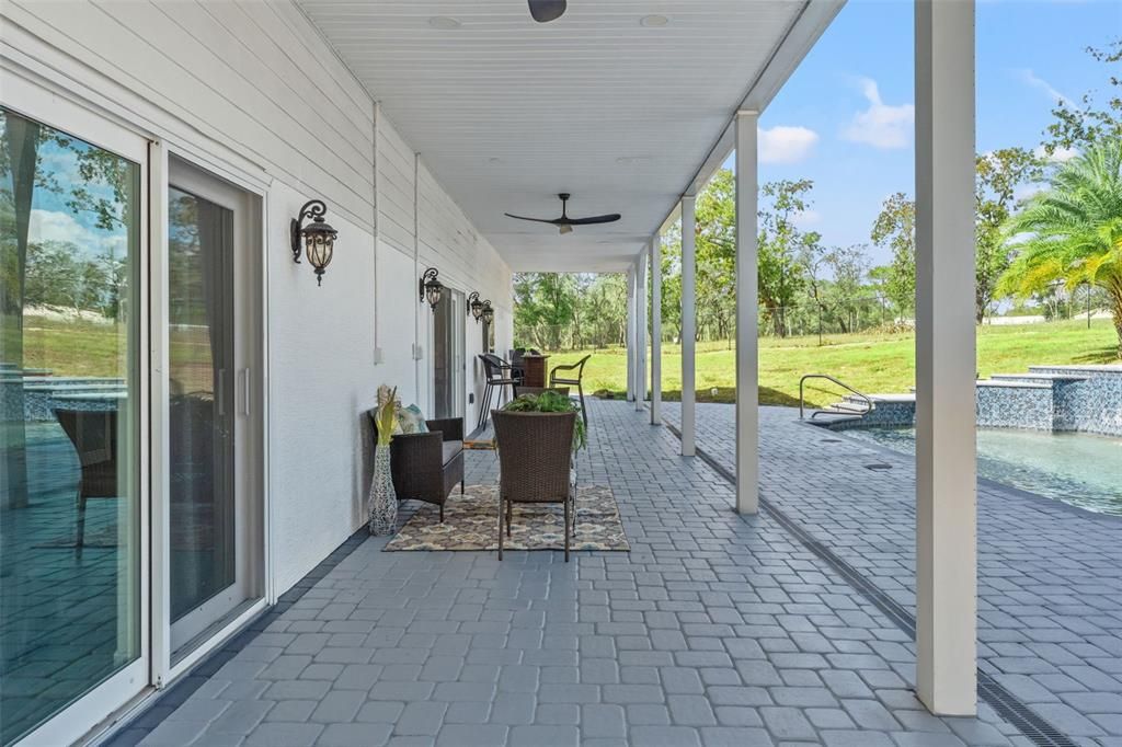 Rear Patio with modern pavers