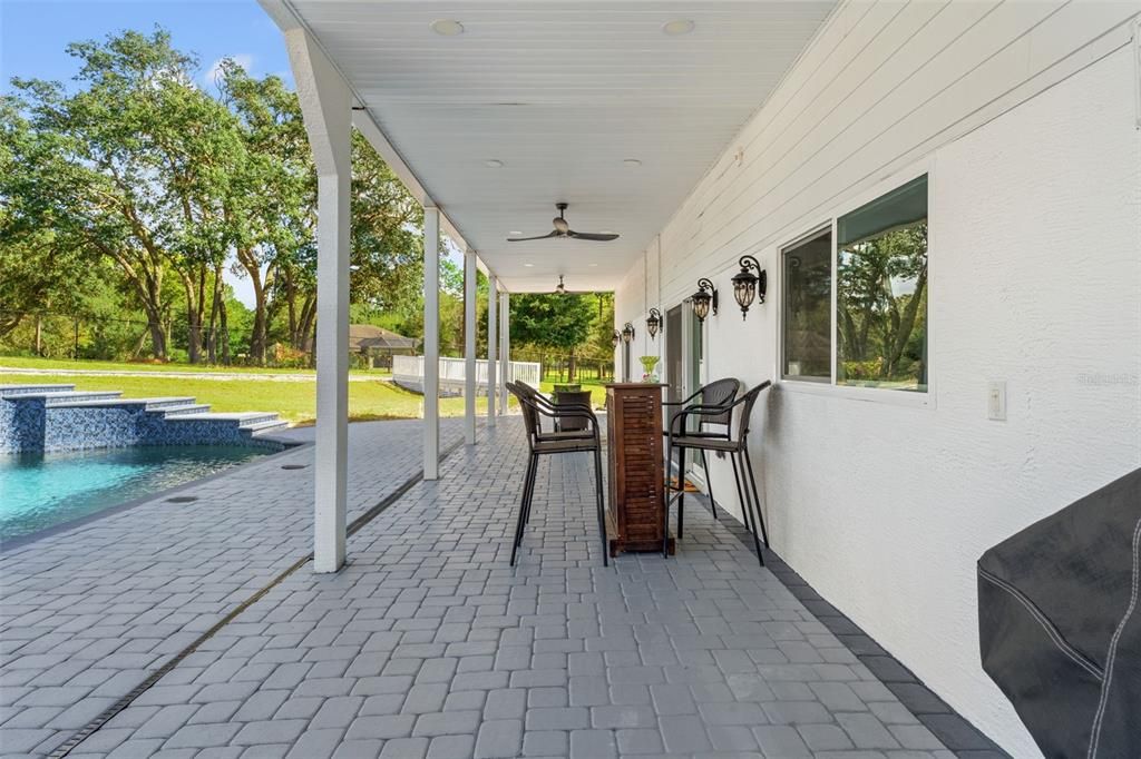 Rear Patio with modern pavers