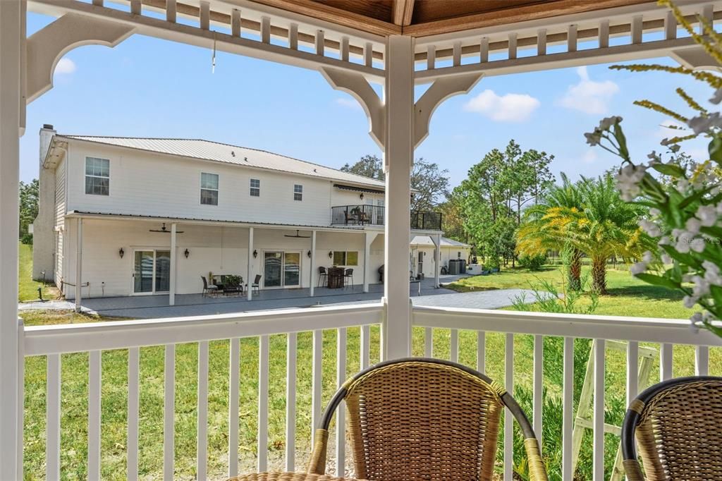 Backyard Gazebo, Perfect for hosting evening gatherings under the stars.