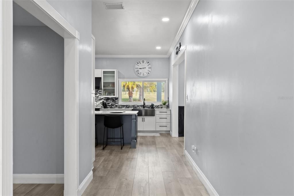 Walkway from the kitchen to the Butler's Pantry