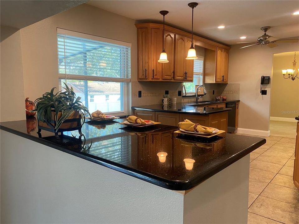 Nice view of one side of the kitchen.