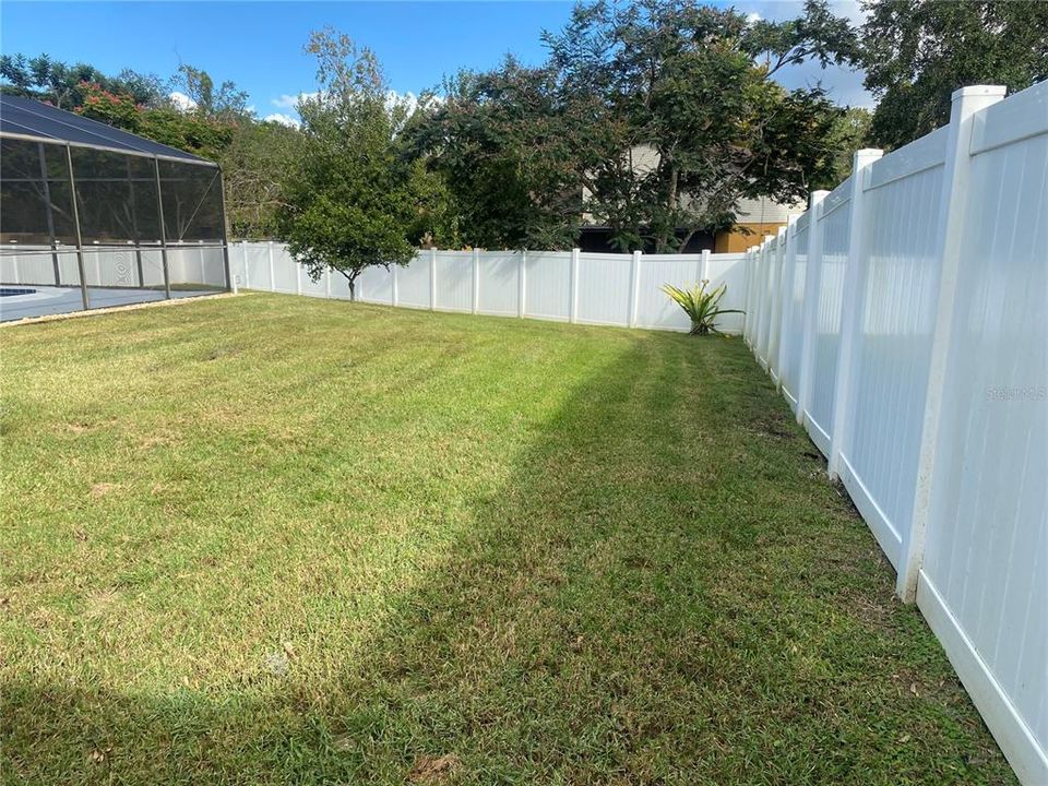 Yard is fully fenced for security for children and pets.