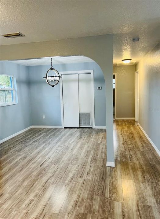 Hallway and dining area