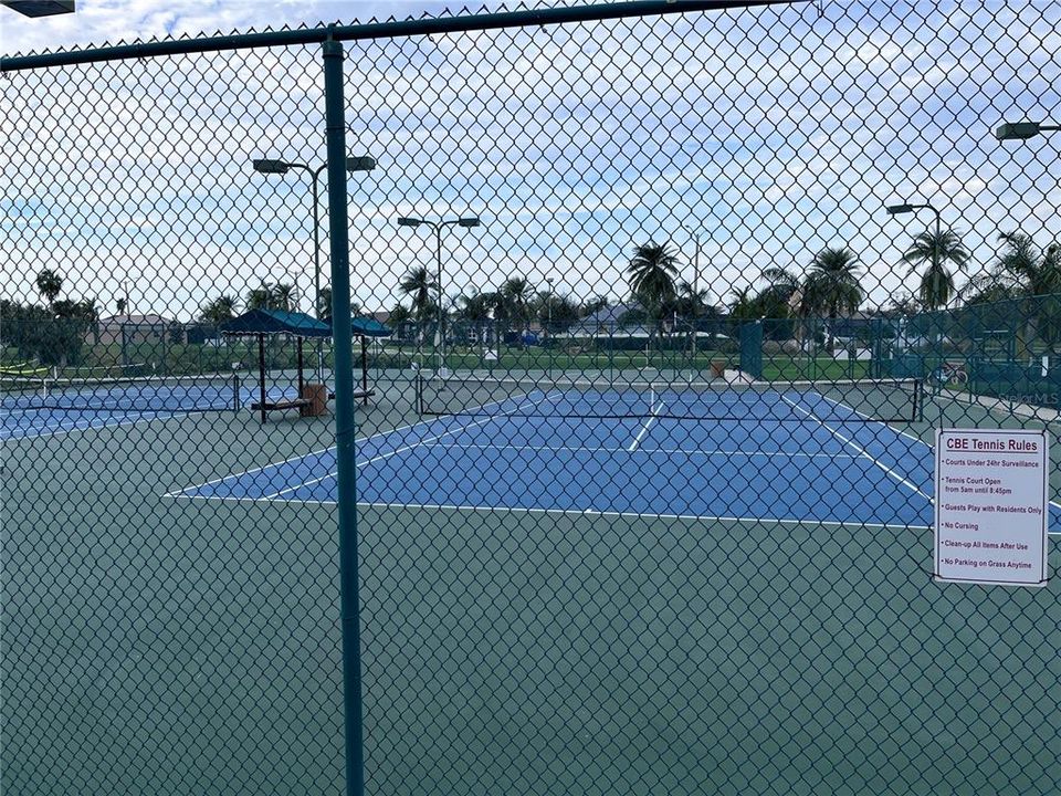 Community tennis courts