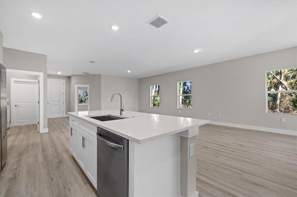 Kitchen Overlooking Living Room