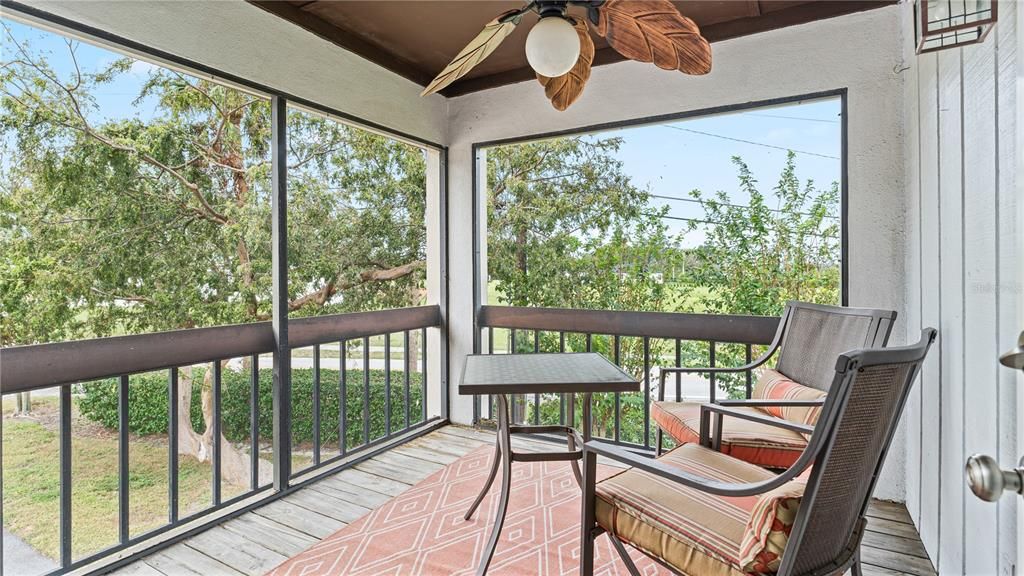 Primary bedroom screened porch upstairs