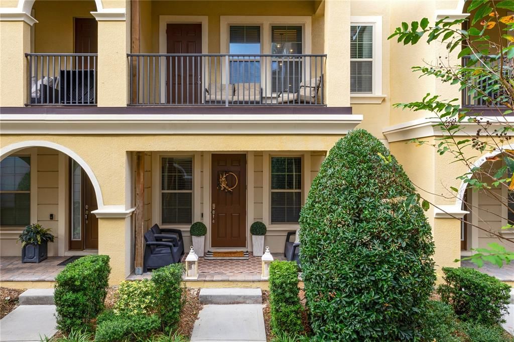 Front porch and balcony