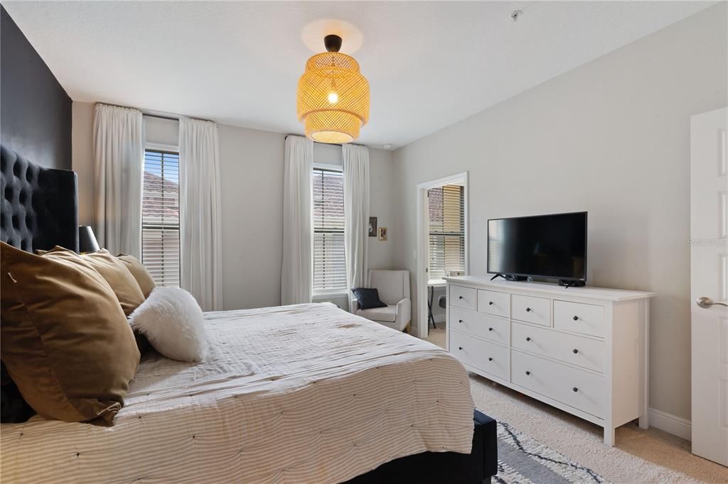 Master Bedroom with walk in closet entrance